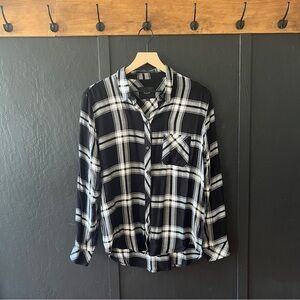 Rails Hunter Flannel Onyx White